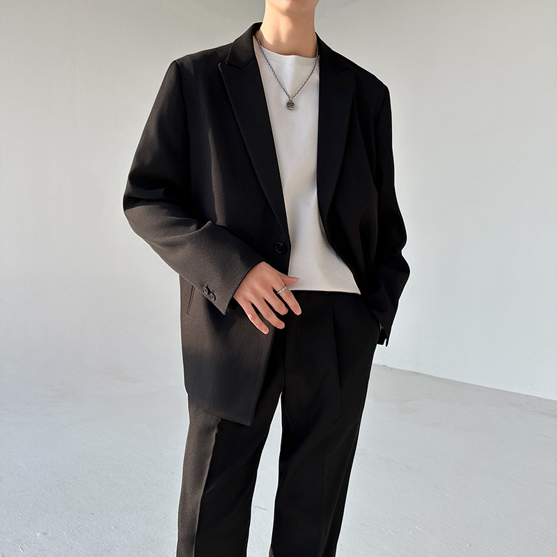 507A-T3230-P2002025春夏时尚轻熟风痞帅青年微阔西服两件套装,男装西服,星座507A（原星座306B-2）