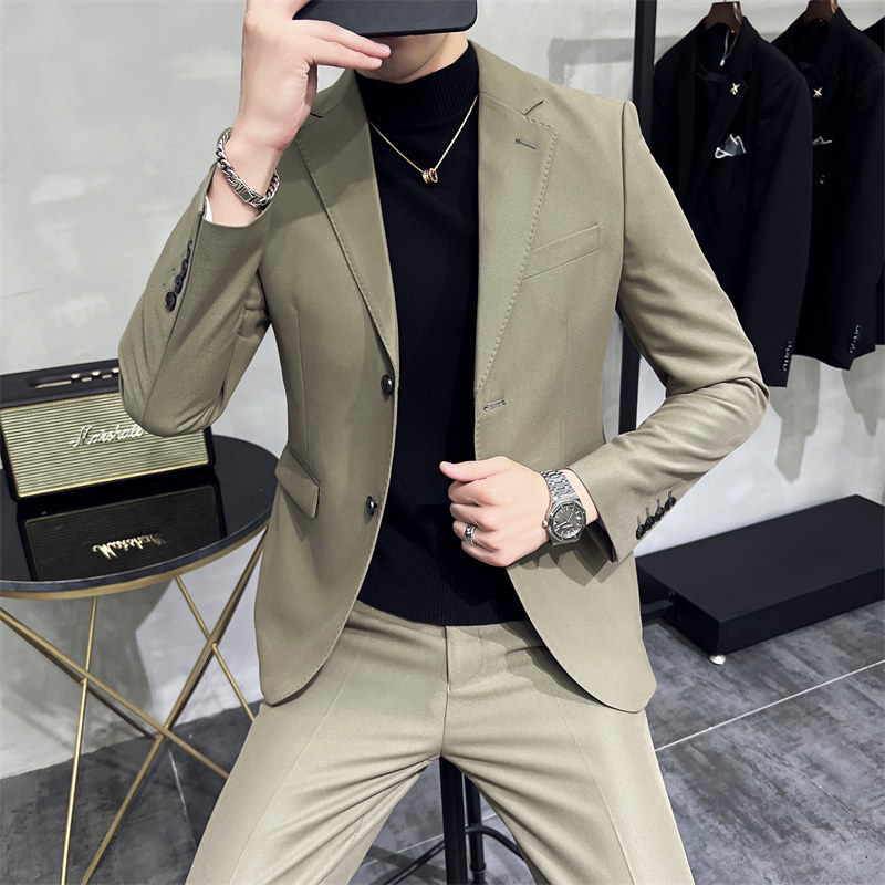 306B-2-T686-P2302025春季男士双扣意式西服套装正装西装礼服，男装西服套装，星座507A（原星座306B-2）