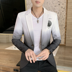 306B-2-XF095-P70 2025秋季男士渐变色小西装外贸西服外套青年图片
