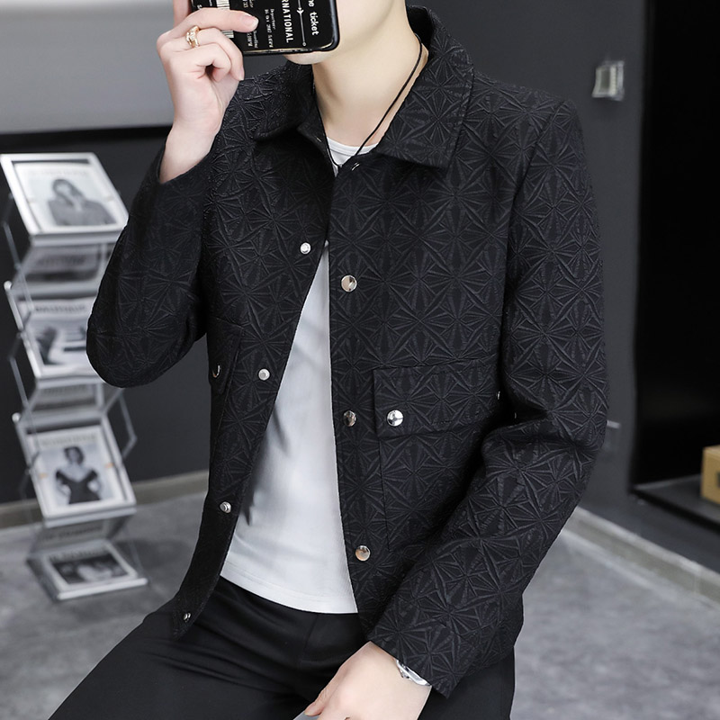 507A-K220-P952025秋冬时尚男士碎花夹克青年百搭外套,男装夹克,星座507A（原星座306B-2）