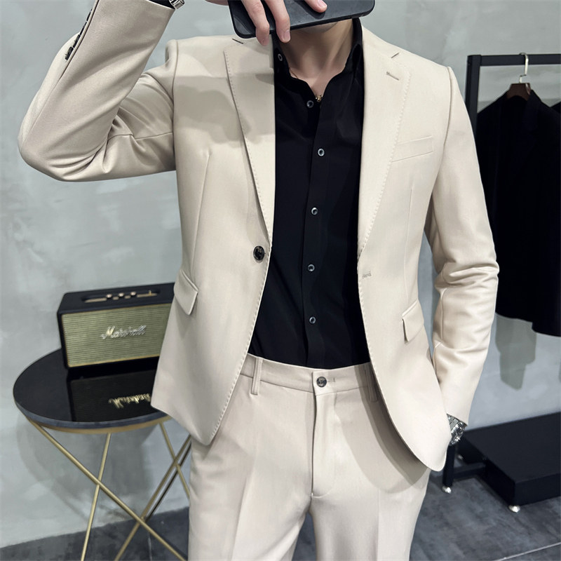 306B-2-T639-P2252025秋冬男士单扣西服两件套装时尚英伦西服,男装西服,星座507A（原星座306B-2）