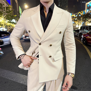 主推款 306B-2-T7722-P245 2024英伦绅士西服两件套装双排扣西装图片