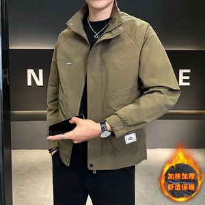 507A-JK407R-P95 秋冬新品加棉加厚时尚男士外套休闲夹克衫图片