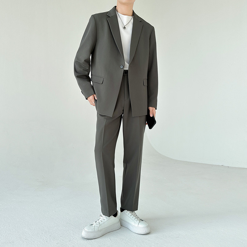 306B-2-T3250-P2302025春装时尚轻熟风男士微阔西服两件套装,男装西服,星座507A（原星座306B-2）