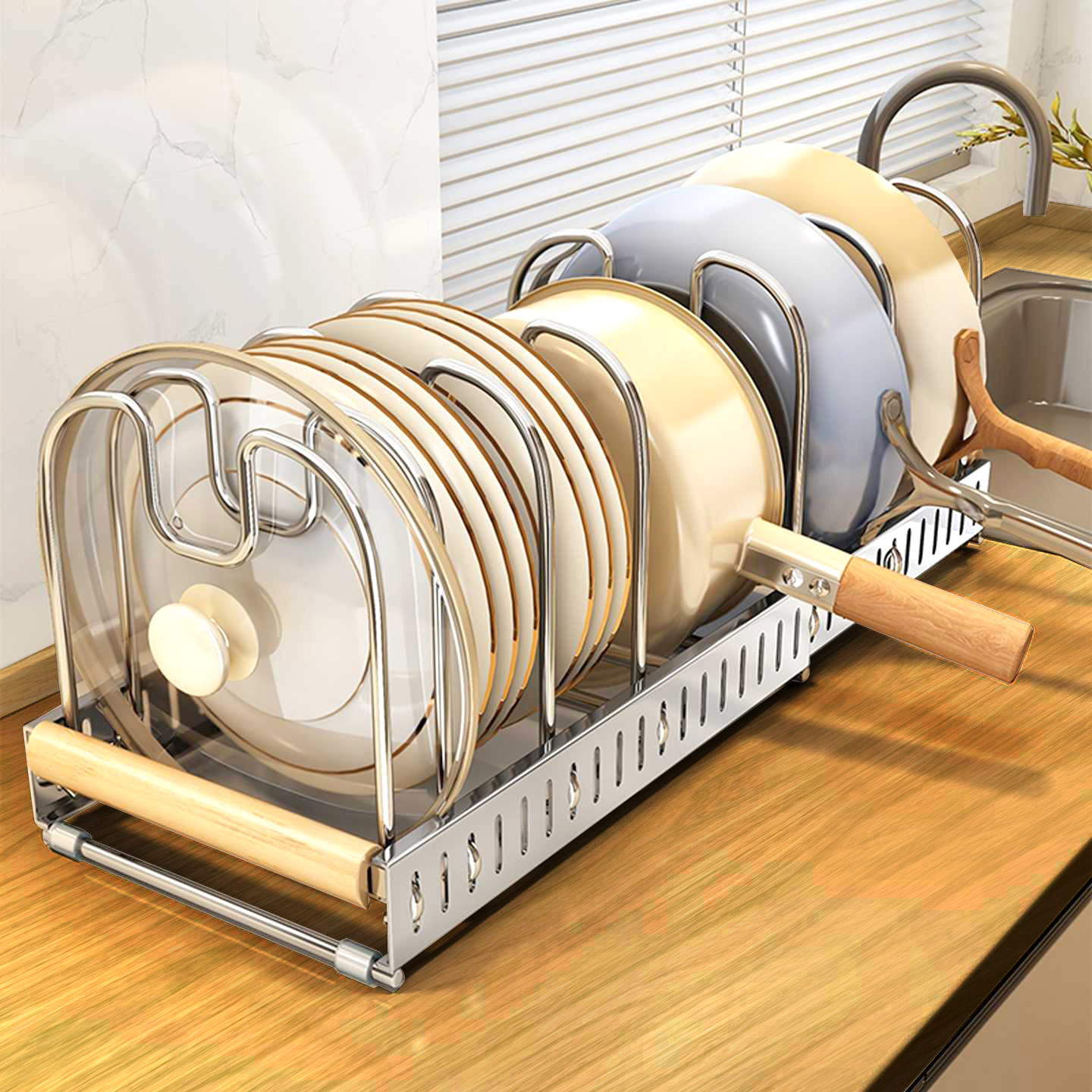 304不锈钢可伸缩调节锅架