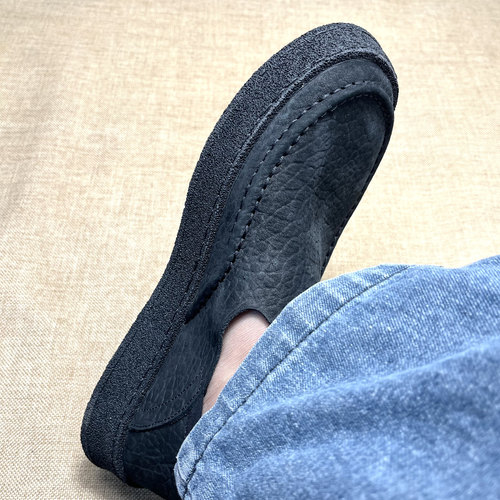 老钱风乐福鞋男真皮软底