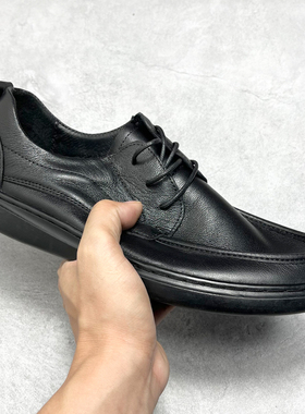 软皮软底真皮透气通勤上班工作英伦西装高档系带男士商务休闲皮鞋