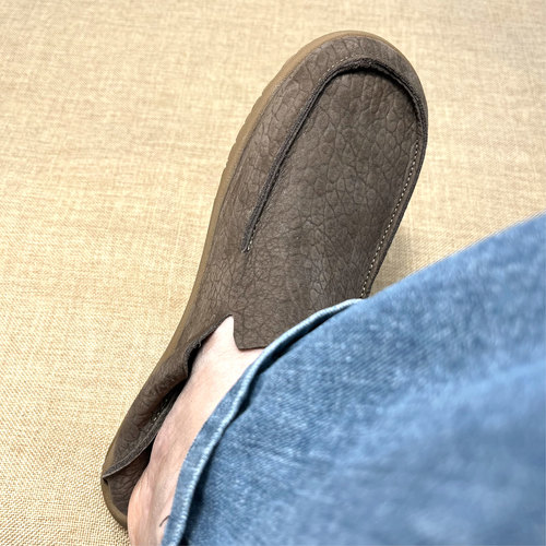 老钱风软底一脚蹬懒人鞋