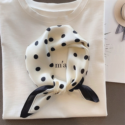 点桑蚕丝丝巾小领巾围巾