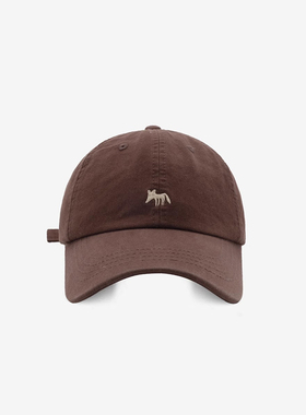 Charn Kiond 帽子设计师联名款可爱小狐狸刺绣棒球帽女夏季鸭舌帽