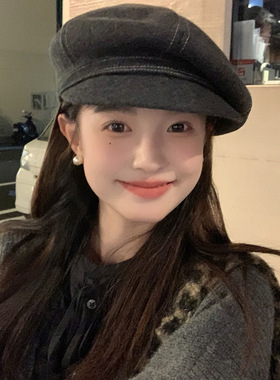 帽女显脸小文艺百搭画家帽