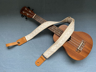纯手工仙女浪漫蕾丝尤克里里背带ukulele strap 纯色尤克里里带