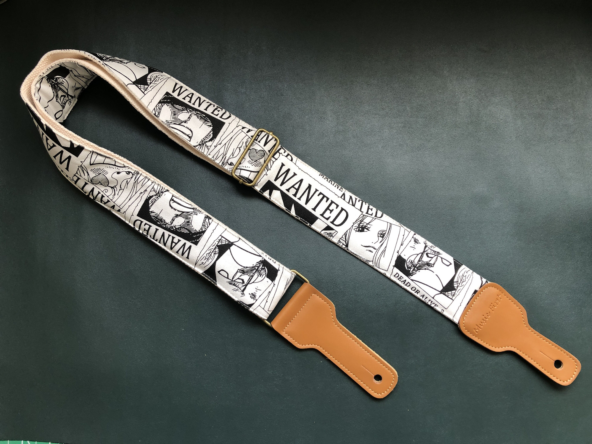 纯手工通缉令带海绵垫层通用吉他带电吉他带贝斯背带GUITAR STRAP