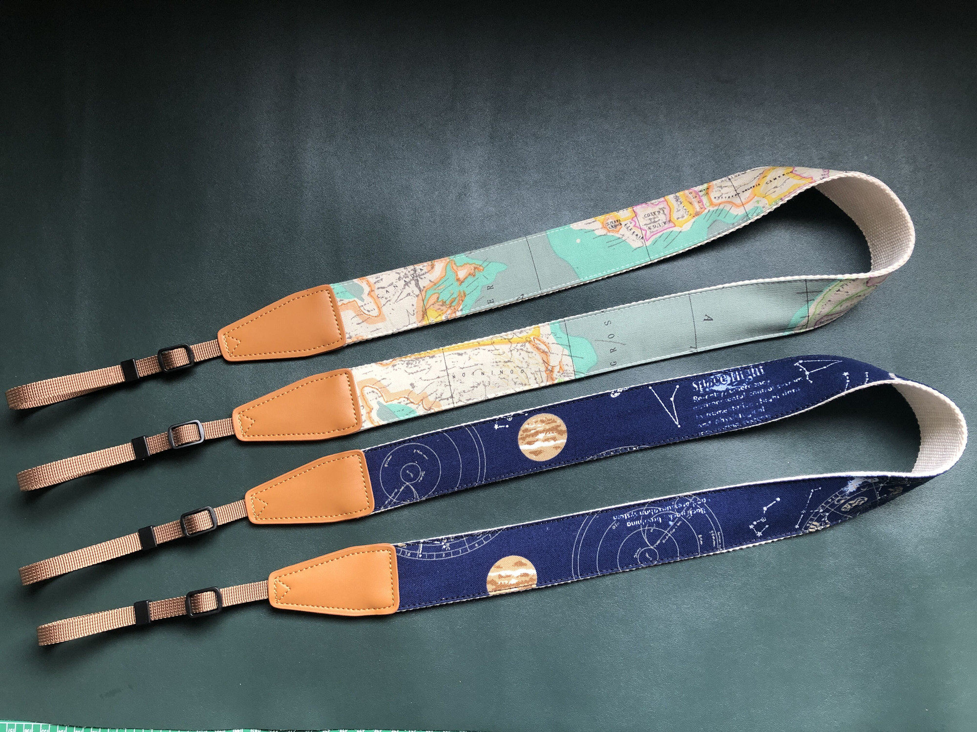 复古纯手工进口面料古地图外太空主题相机背带单反微单相机带