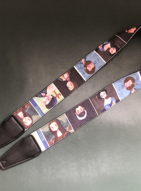 纯手工个性卡通油画通用相机背带斜跨相机肩带camera strap