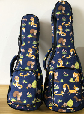 加厚Mr Foxy Fox 狡猾狐狸21英寸23英寸尤克里里琴包ukulele bag
