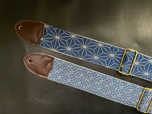 GIGFORU原创纯手工简洁复古蓝吉他带电吉他带贝斯带GUITAR STRAP