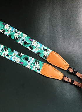 纯手工原创柔软舒适Lotus通用相机背带可斜跨camera strap