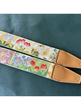 UNIKSTRAP纯手作立体感花卉通用舒适斜跨相机背带CAMERA STRAP
