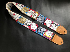 原创朋克风的猫FUNKY CAT通用吉他背带电贝司背带GUITAR STRAP