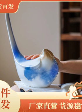 景德镇新陶瓷鸟摆件家居客厅酒柜装饰品鸟工艺品结婚进新房子礼物