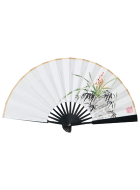 折扇汉服女式古风流苏国画小巧