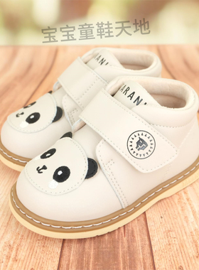 泰兰尼斯正品24冬新款加绒保暖小皮鞋防滑童鞋女宝可爱短靴D4603