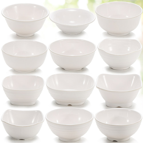 密胺小碗白色米饭碗粥碗快餐汤碗