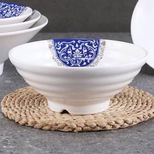 凯柏雅密胺碗商用仿瓷牛肉面碗塑料拉面碗羊汤碗米粉碗馄饨烩面碗