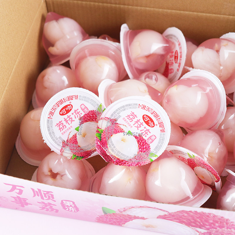 整盒荔枝果冻吸吸冻一整颗荔枝果肉0脂休闲零食中秋果冻礼盒送人,零食/坚果/特产,果冻/布丁,淘宝优惠券,粉丝福利购,淘宝优惠卷