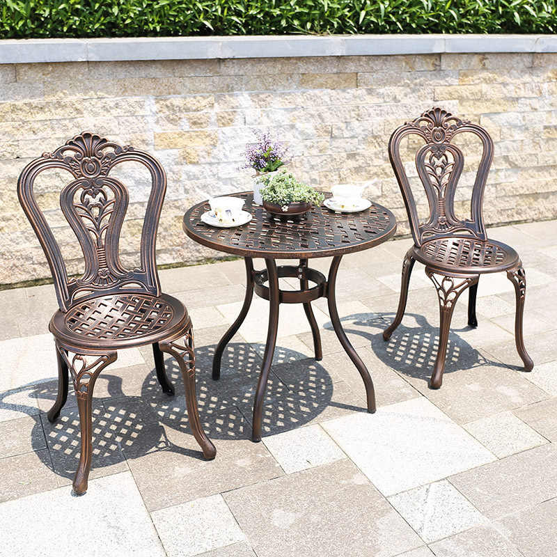 铸铝阳台三件套户外家具