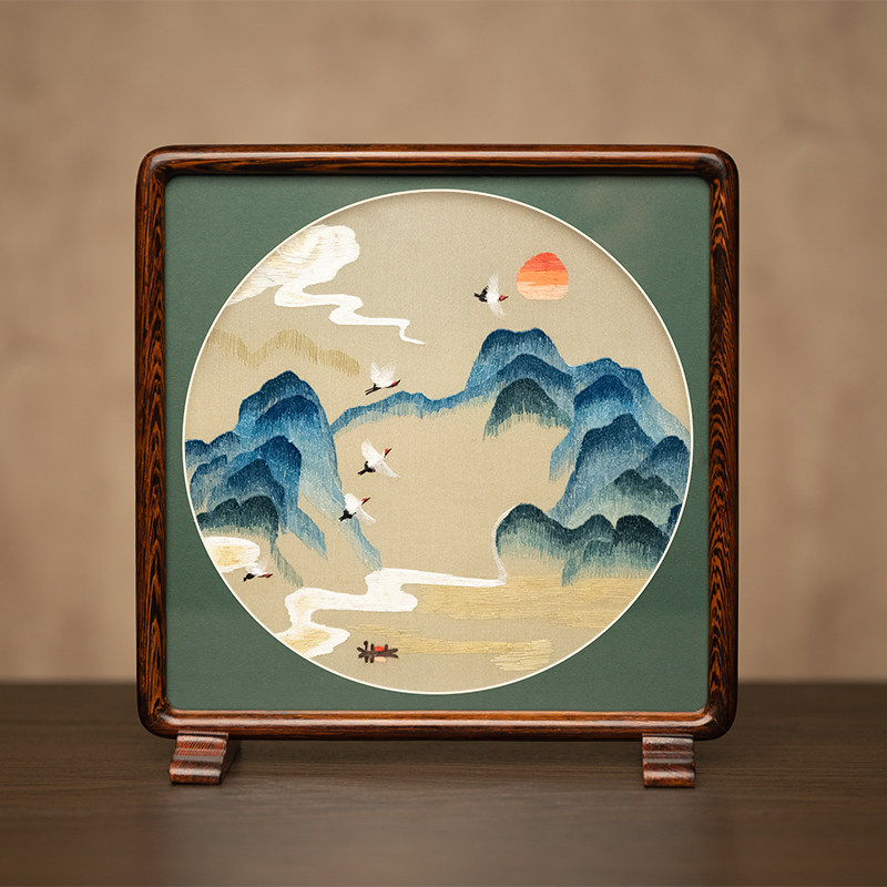 苏州绣美摆件中式国风刺绣桌面装饰摆台手工艺双面绣特色伴手礼品,家居饰品,桌面摆件,淘宝优惠券,粉丝福利购,淘宝优惠卷