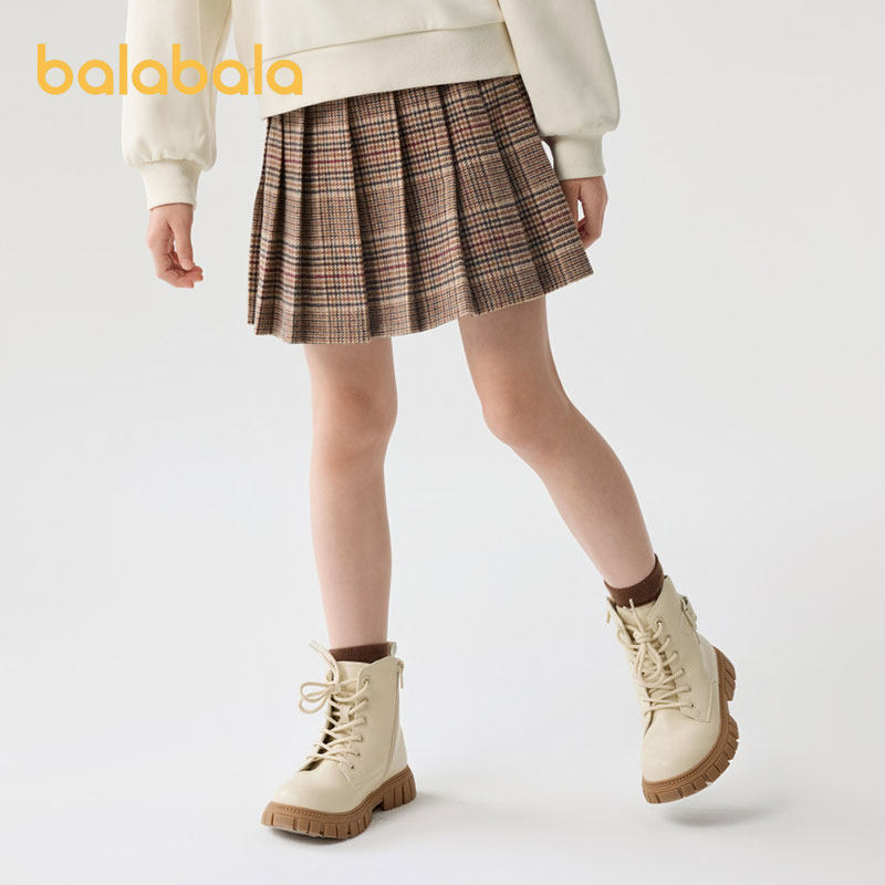 巴拉巴拉童装儿童半身裙秋冬装女童短裙子学院风百褶裙毛呢中大童,童装/婴儿装/亲子装,半身裙,淘宝优惠券,粉丝福利购,淘宝优惠卷