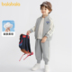 小 新款 巴拉巴拉男童运动套装 宝宝卫衣两件套儿童灰色校服2026春装
