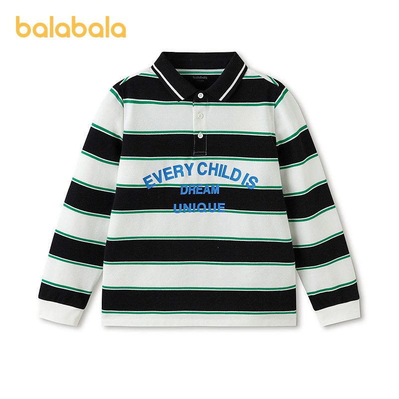 【商场同款】巴拉巴拉童装男童长袖t恤儿童2026春新款POLO衫条纹,童装/婴儿装/亲子装,T恤,淘宝优惠券,粉丝福利购,淘宝优惠卷