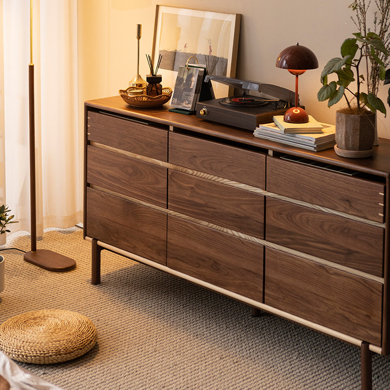 有格斗柜 致家家居 |卧室靠墙储物柜复古实木收纳柜胡桃木斗柜子,住宅家具,斗柜,淘宝优惠券,粉丝福利购,淘宝优惠卷