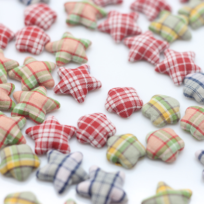 春夏五角星爱心格子DIY饰品配件