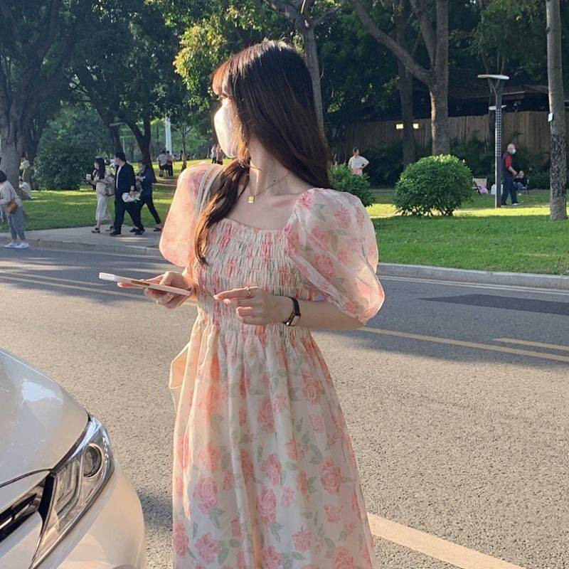 法式ins超仙学生裙子新款连衣裙春夏季高级感碎花辣妹裙温柔
