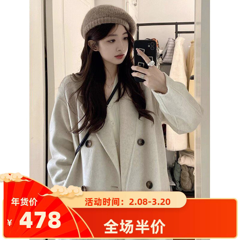 毛呢外套女小个子新款秋冬季高级感韩系赫本风冬装厚呢子大衣