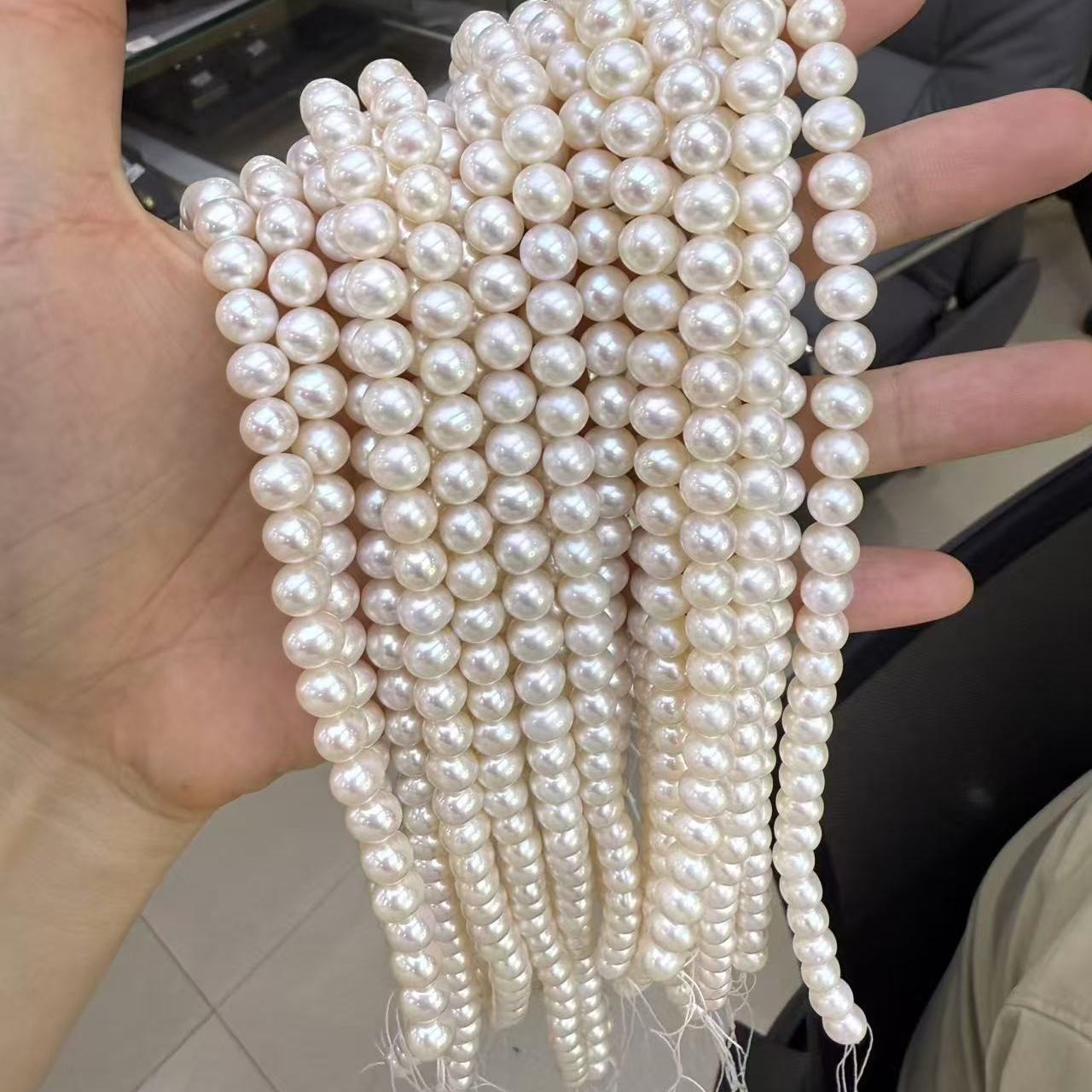 【周总专享】s925银豌豆扣 7-8mm淡水珍珠项链XL2614