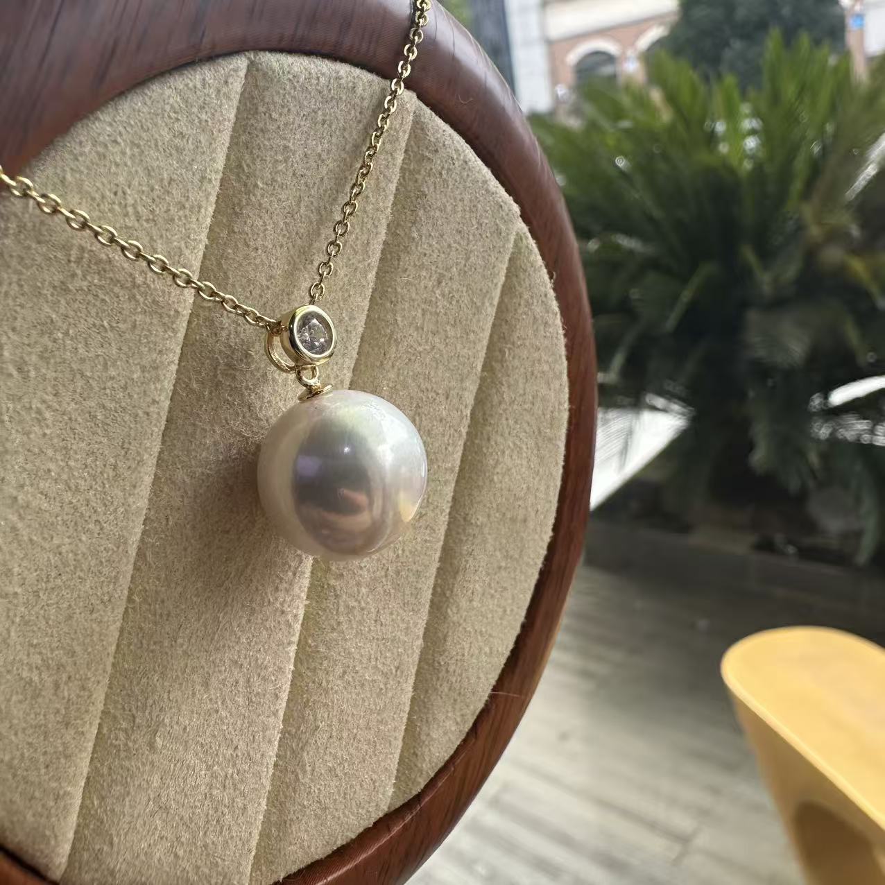 S925银 13-14mm镜面光大龙珠吊坠 DZ3358