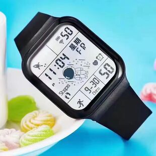 动特酷手表学生电子表方形大数字男女表夜光防水运动百搭流行新款