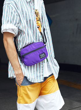 潮牌ins斜挎包小潮包男韩版运动休闲手机包单肩背包嘻哈蹦迪包女