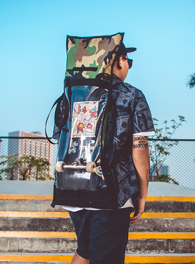 Mackar原创设计滑板包双肩滑板袋子大小鱼板收纳包双翘板防水背包