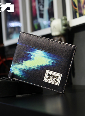 潮牌Mackar钱包男短款青年高中学生时尚韩版潮流ins简约钱夹银包