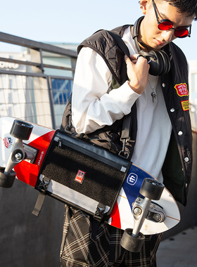 Mackar多功能双肩滑板包陆地冲浪板双翘板长板路陆冲板背包滑板袋