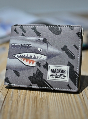 潮牌原创钱包男短款青年少年高中大学生个性创意超薄韩版潮流钱夹