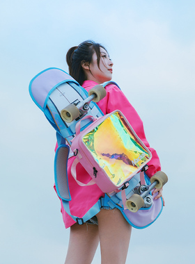 Mackar陆地冲浪板滑板包护具收纳包双翘板双肩背包路冲板陆冲板包