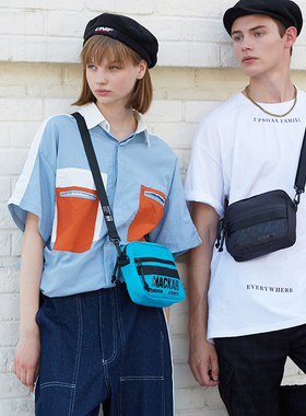 潮牌夏季日系小挎包男女学生手机斜挎包百搭简约运动ins潮蹦迪包