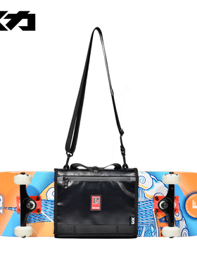 Mackar原创设计单肩滑板包街头潮流简约个性大鱼板包双翘板包背包